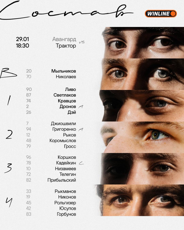 Стартовый состав «Трактора»