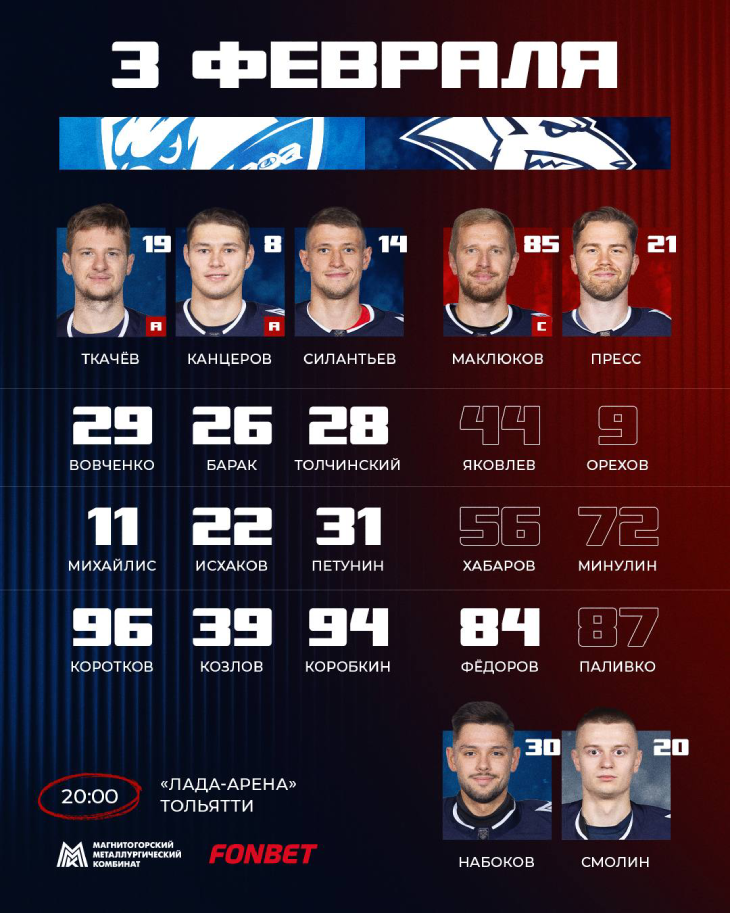 Стартовый состав «Металлурга»