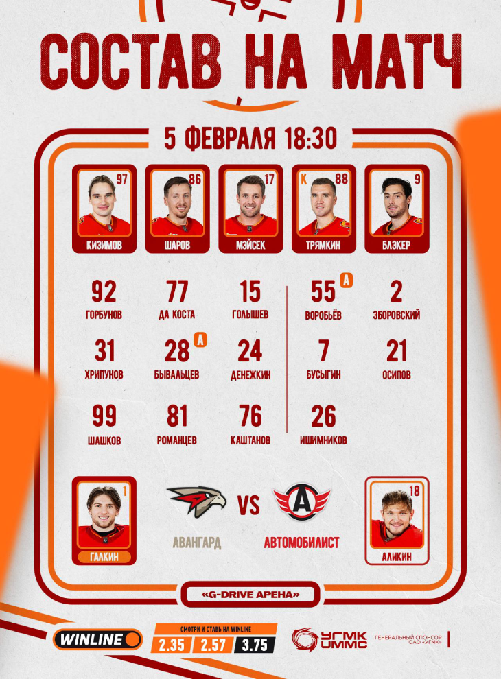 Стартовый состав «Автомобилиста»