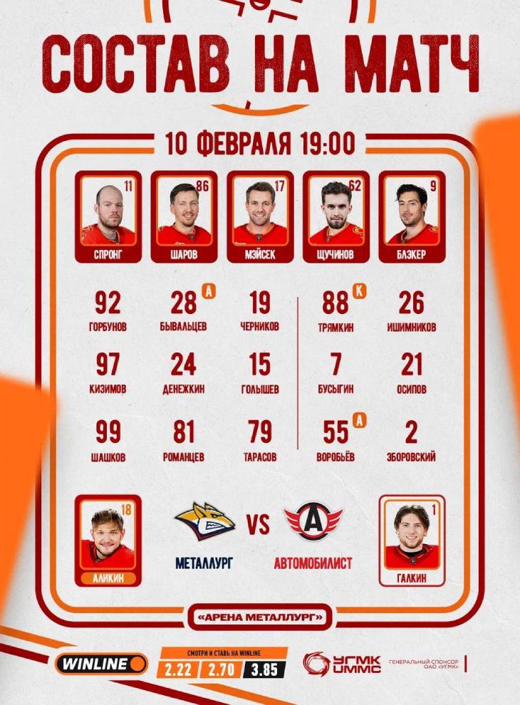 Стартовый состав «Автомобилиста»