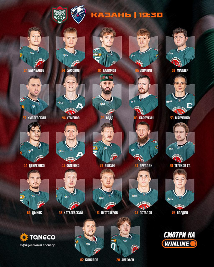 Стартовый состав «Ак Барса»