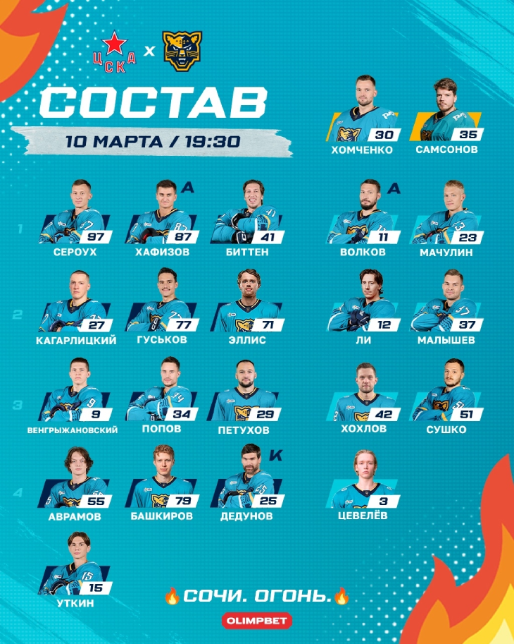 Стартовый состав «Сочи»