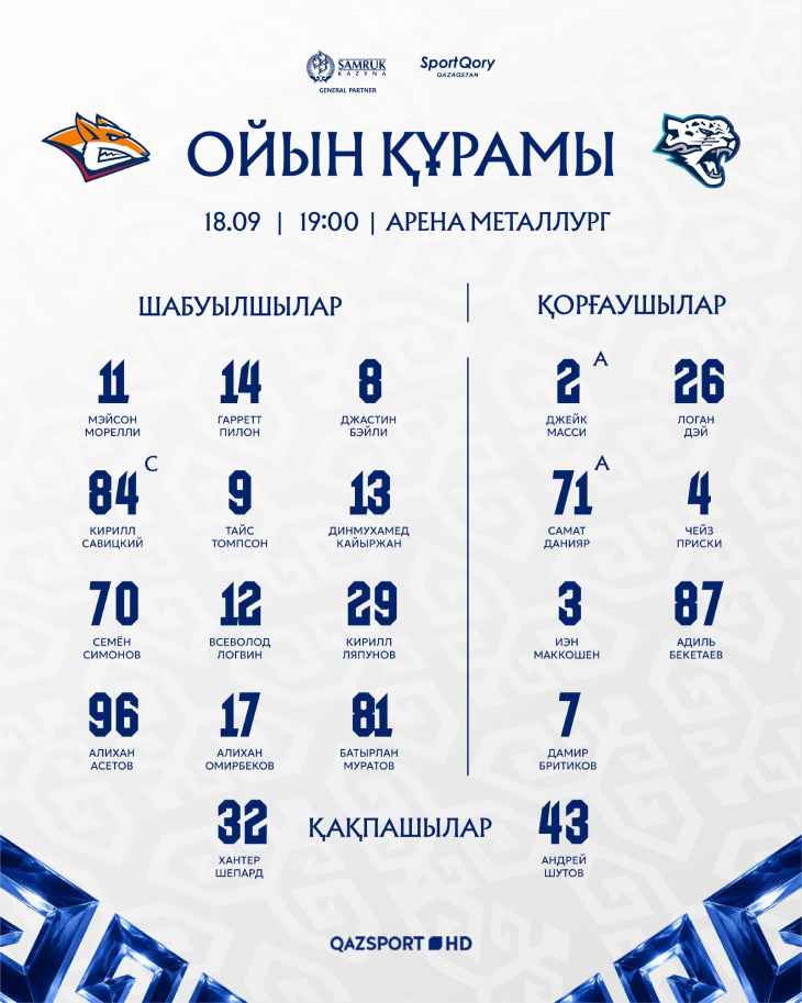 Стартовый состав «Барыса»
