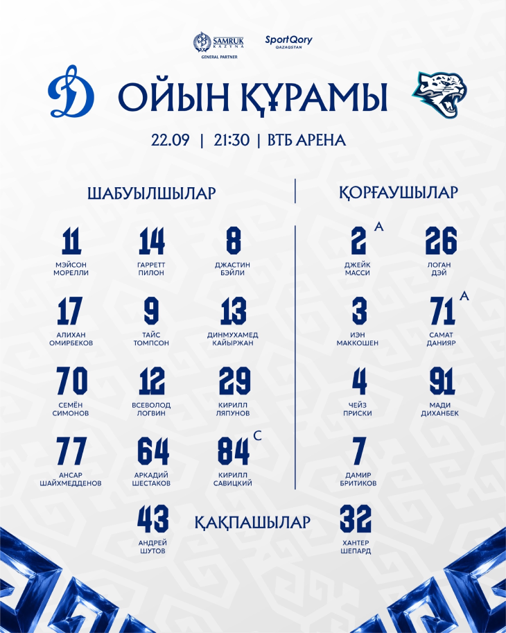 Стартвоый состав «Барыса»