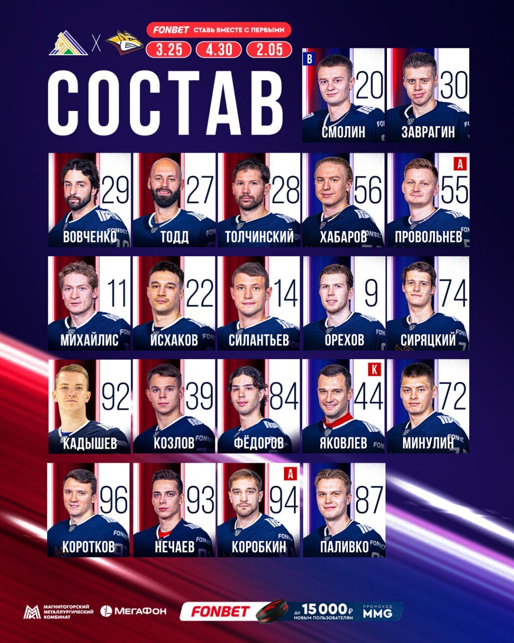 Стартовый состав «Металлурга»
