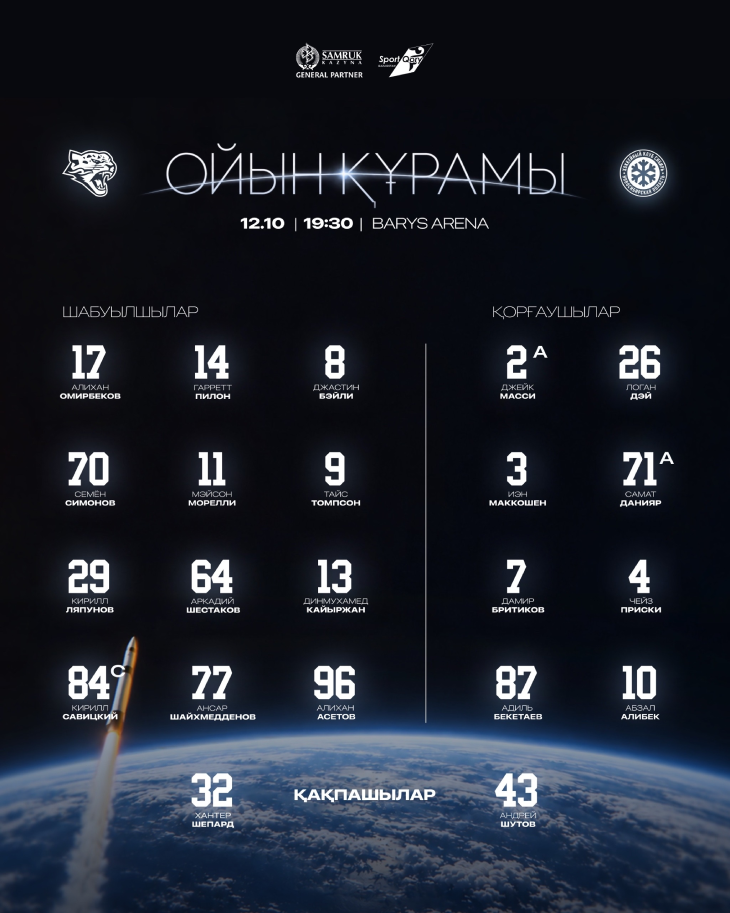Стартовый состав «Барыса»