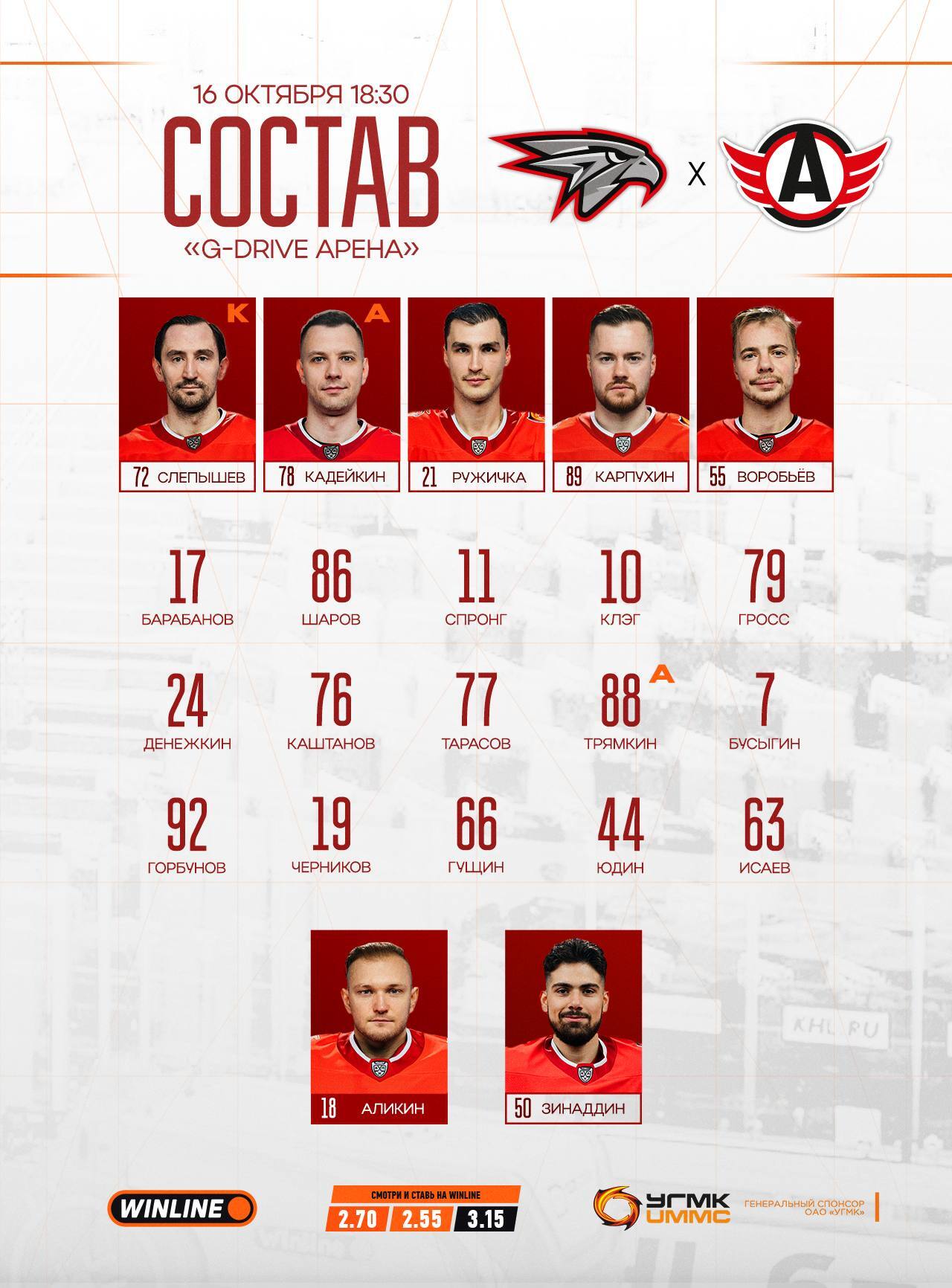 Стартовый состав «Автомобилиста»
