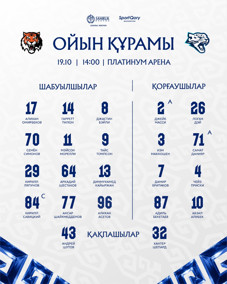 Стартвоый состав «Барыса»