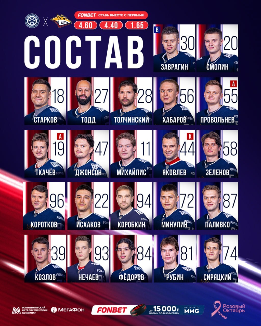 Стартовый состав «Металлурга»