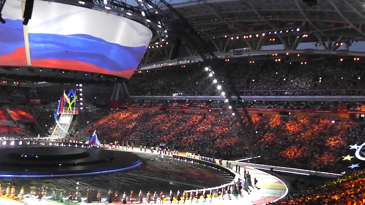 Кадр открытия Универсиады-2013