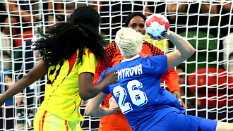 Эпизод матча Россия — Ангола