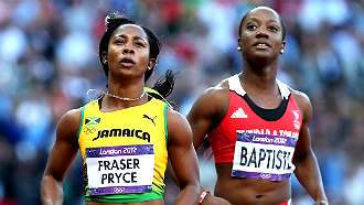 Шелли-Энн Фрейзер-Прайс (слева)