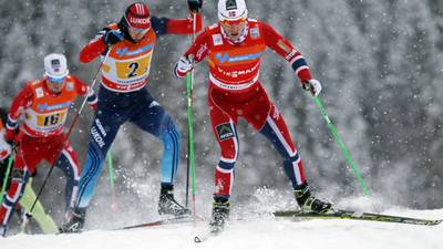 Александр Легков среди норвежцев