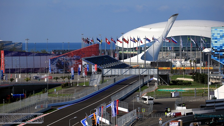 Вид на трассу в Сочи