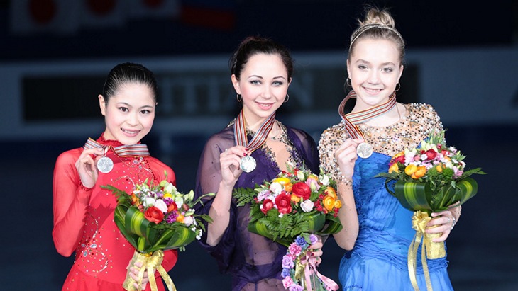 Сатоко Мияхара, Елизавета Туктамышева и Елена Радионова