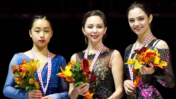 Призеры в женском одиночном катании