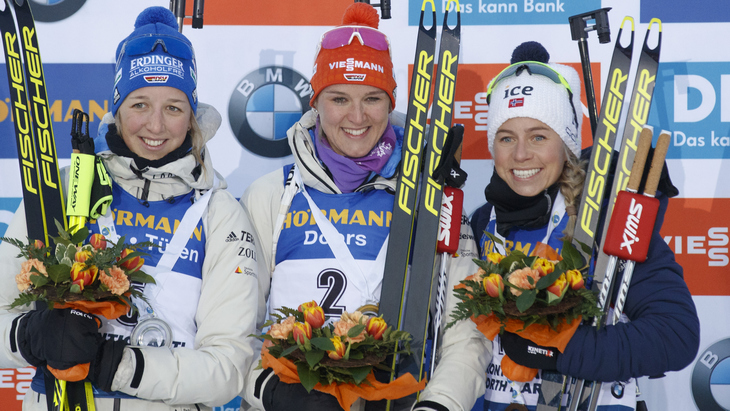 Призеры женского спринта в Контиолахти