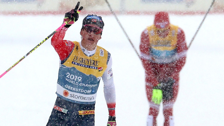 Йоханнес Клебо и Александр Большунов