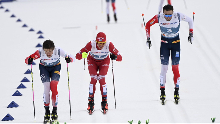 Йоханнес Клебо, Александр Большунов и Эмиль Иверсен
