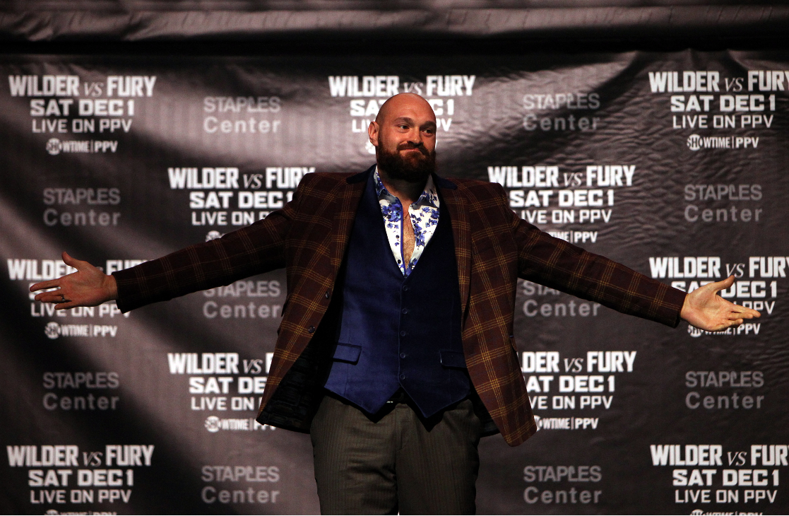 Фьюри на пресс-конференции к бою