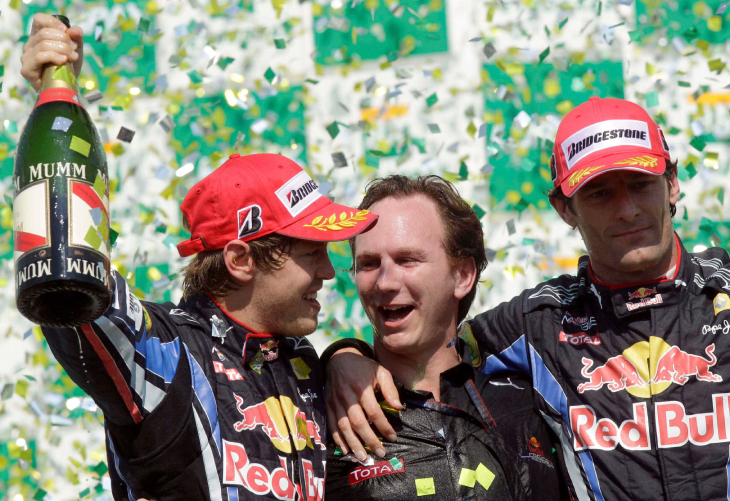 Себастьян Феттель и Кристиан Хорнер