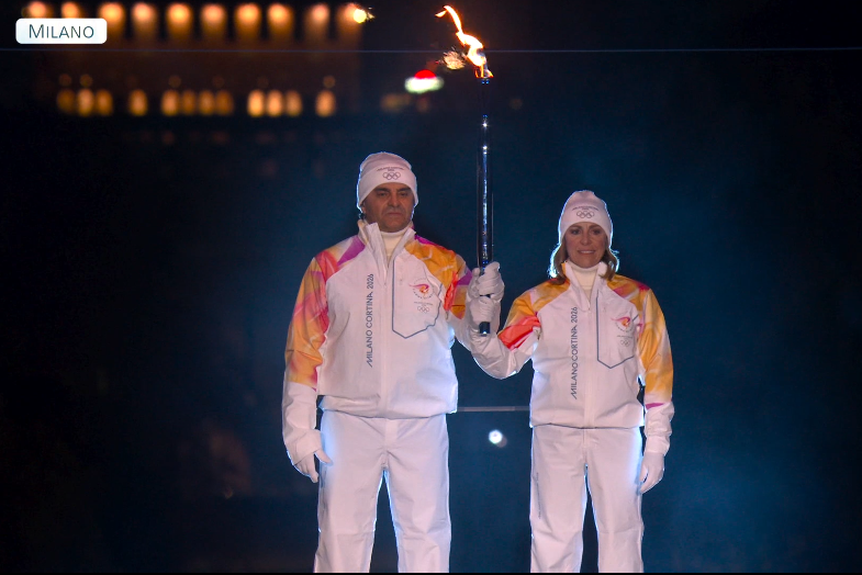 Альберто Томба и Дебора Компаньони