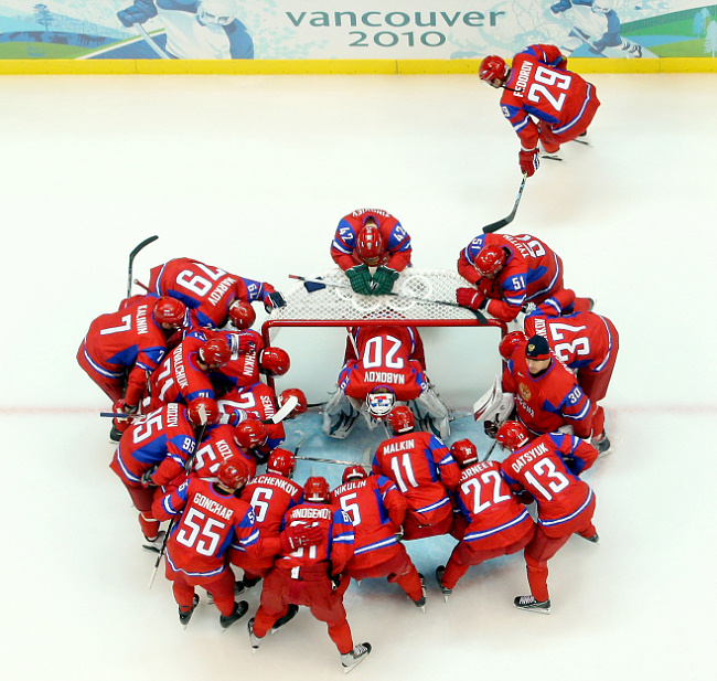 Олимпийский хоккей. Россия - Латвия (30 фото)
