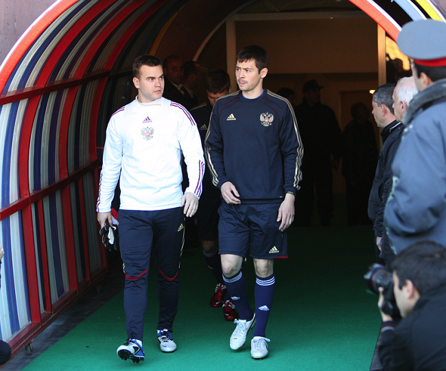 Тренировка сборной России в Ереване