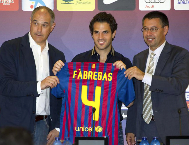 Презентация Фабрегаса в «Барселоне»