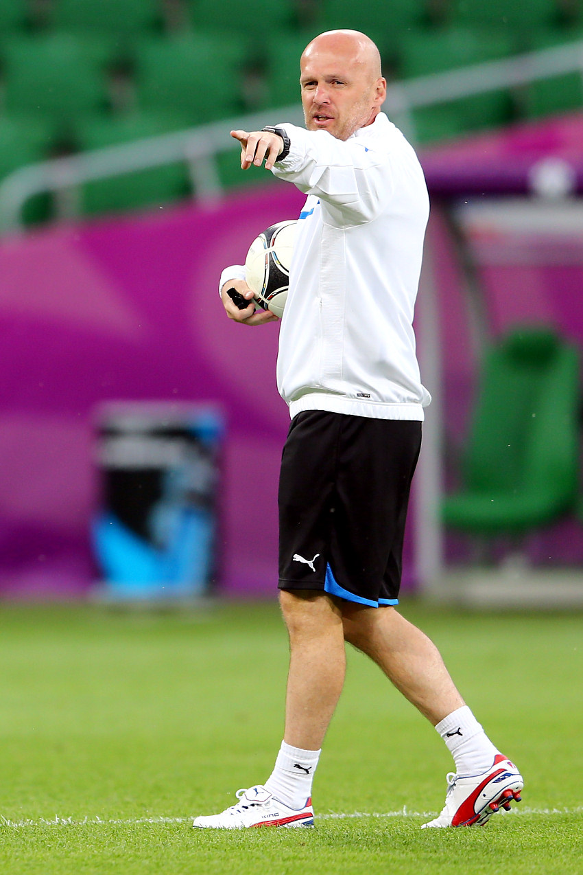 Тренировка и пресс-конференция Чехии