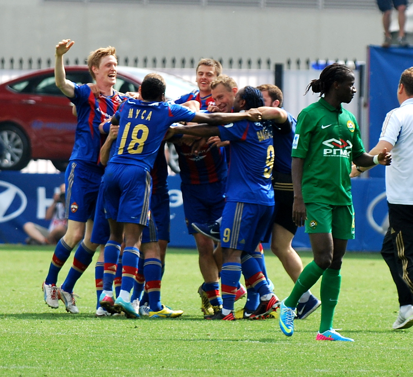 ЦСКА отмечает победу в чемпионате