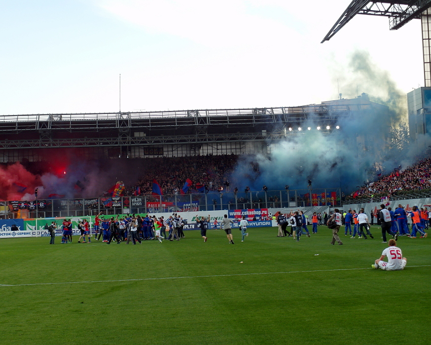 ЦСКА празднует пятое чемпионство в России