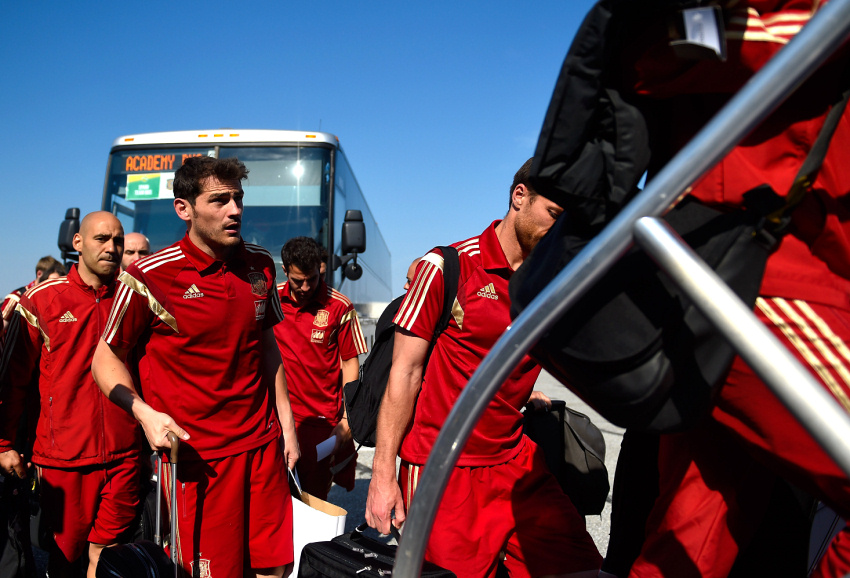 Сборная Испании на тренировках в США и Бразилии