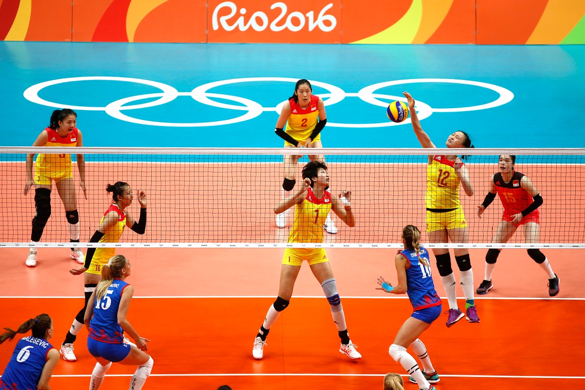 Чемпионский финал китайских волейболисток против Сербии