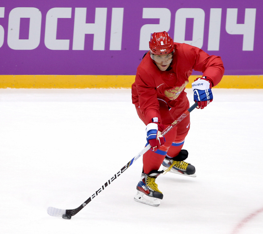 Тренировки  хоккейных сборных России и Канады