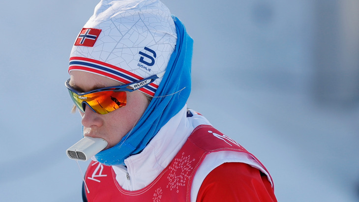 Тренировка норвежских лыжников