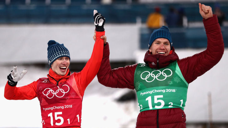 Денис Спицов и Александр Большунов