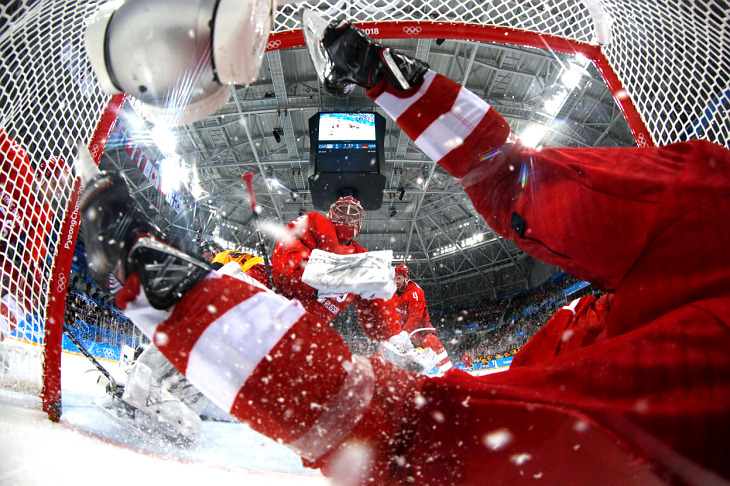 Сергей Калинин в воротах сборной России