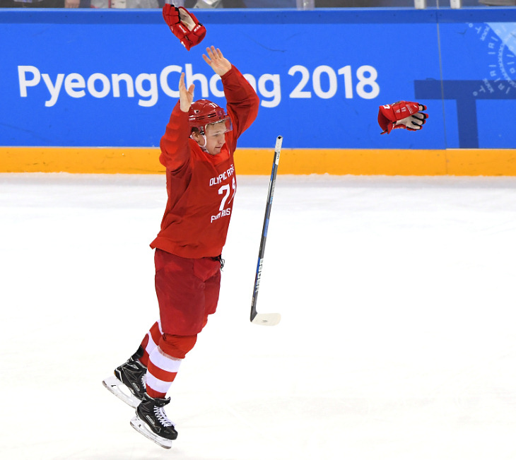 Кирилл Капризов после победной шайбы