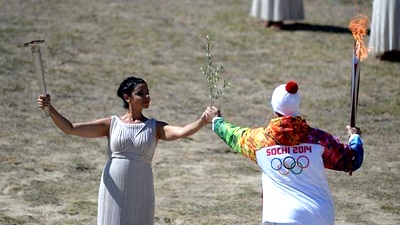 Церемония зажжения Олимпийского огня