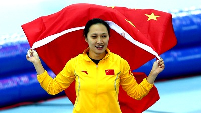 Хон Чжан с китайским флагом