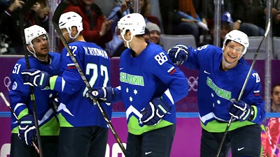 Хоккеисты сборной Словении