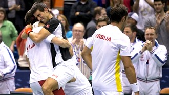 Радость сборной Сербии