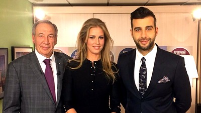 Елена Дементьева в компании Шамиля Тарпищева и Ивана Урганта