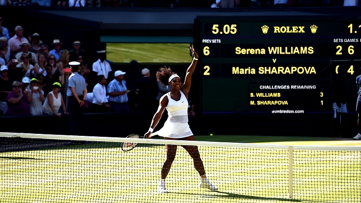 В полуфинале Уимблдона Серена Уильямс выиграла у Марии Шараповой