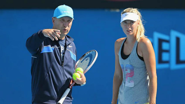 Томас Хогстедт  и Мария Шарапова