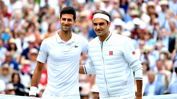 Новак Джокович и Роджер Федерер