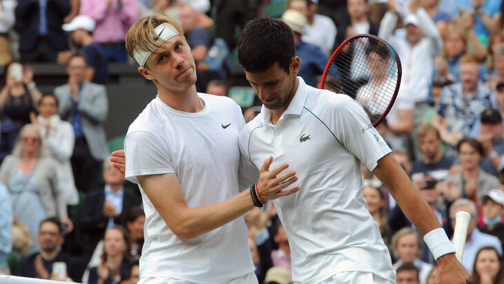 Денис Шаповалов и Новак Джокович