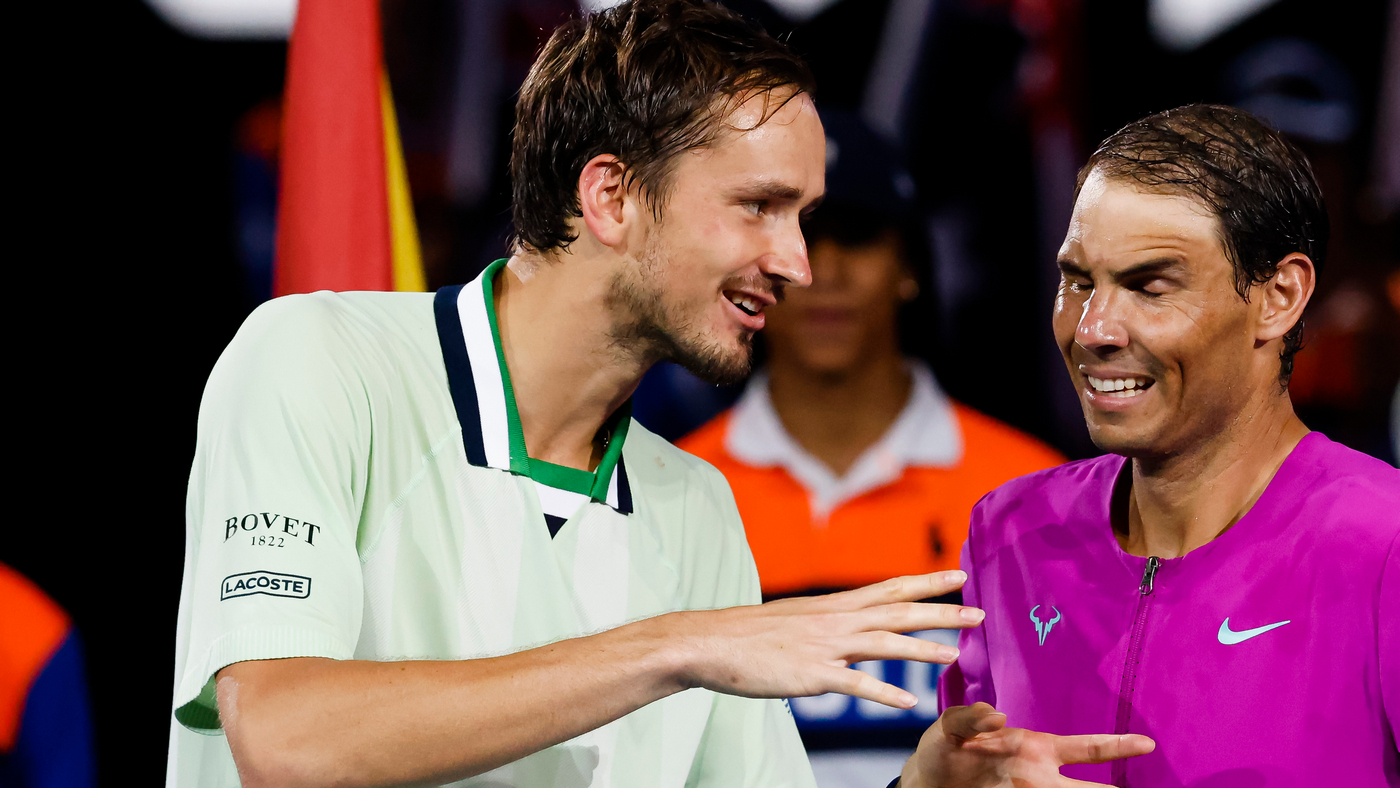 Даниил Медведев и Рафаэль Надаль после финала