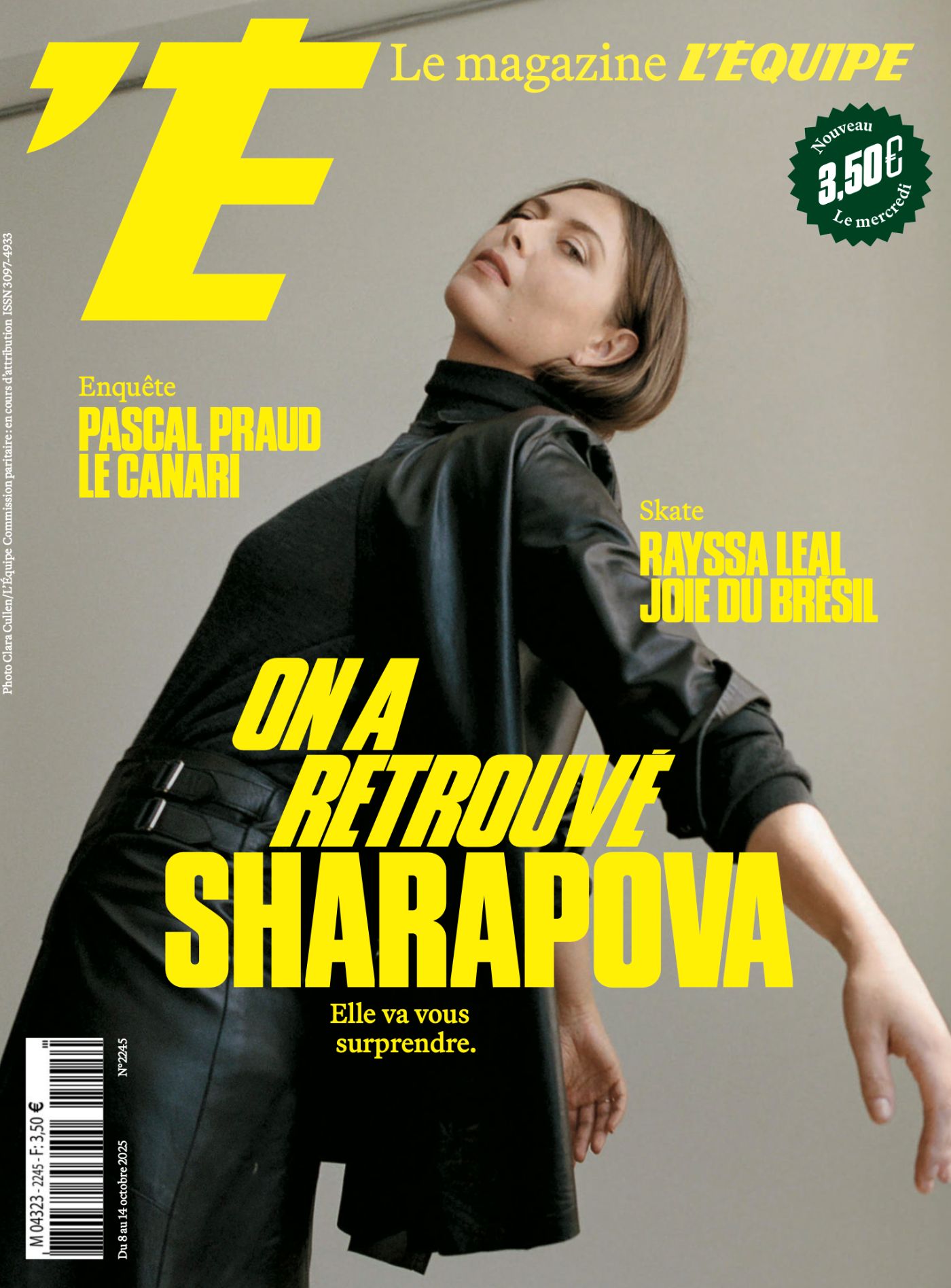 Мария Шарапова на обложке журнала L’Équipe